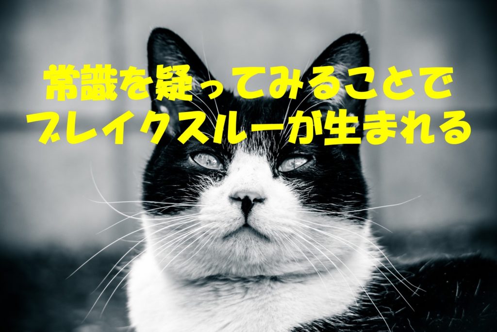 常識を疑ってみることでブレイクスルーが生まれる